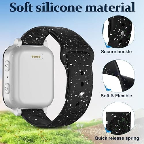 Polyjoy Soft Sport Replacement Strap, Silicone Band Compatible with Gizmo Watch 3, Adventure 3, 2, 1 Disney/Gabb/SyncUP kids/Cosmo Jr/AT&T amiGO Jr Watch, 20mm thumbnail 3