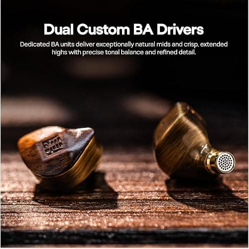 HIFIXAUDIO Tangzu FUDU Verse II Hybrid 1DD+2BA in Ear Monitor, HiFi IEM Earphone, Wired Earbuds with Balanced Tuning, CNC-Machined Brass Cavity, Detachable OFC 2-Pin Cable for Musician (4.4mm) thumbnail 5