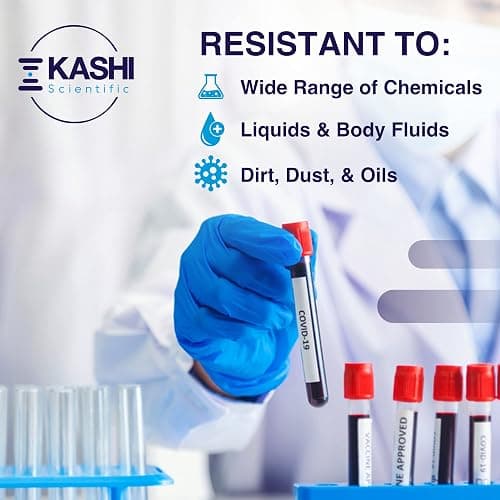 Kashi Scientific Disposable Medical Exam Nitrile Gloves, Powder Free Latex Free, 4 mil Blue Non Latex Glove, Food Safe Gloves thumbnail 3