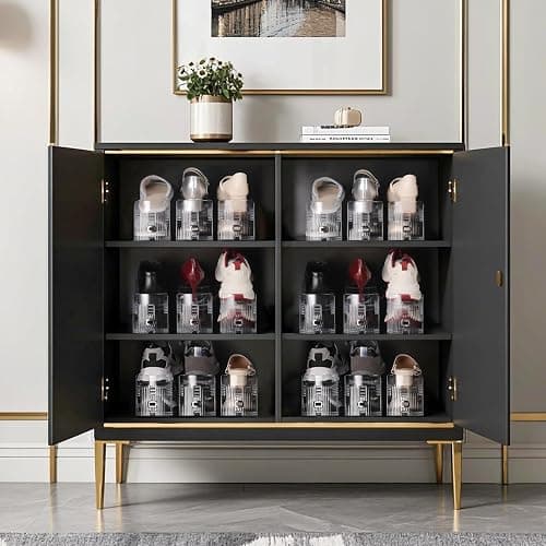 Tgzwme Shoe Slots Organizer 12 Pack - Shoe Stacker,3 Levels Adjustable,Space Savers 50%,Double Layer Holders for Closet (Transparent),Organizador de Zapatos thumbnail 7