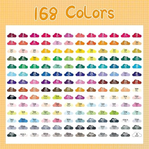 SiwaQio Alcohol Markers with APP, 168+2 Colors Dual Tip Art Marker for Adults Coloring Books, Alcohol Based Illustration Markers Set for Adult Artist Drawing Sketching Painting Lettering Cards thumbnail 8