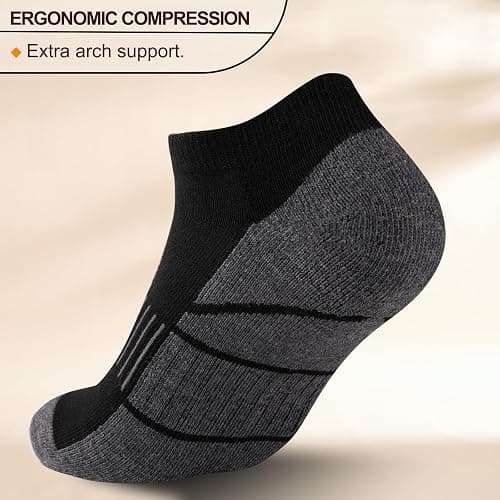 COOVAN Socks for Men Athletic Low Cut Sock with 12 Pairs,Ankle Socks Men Cushion 12 Pack Running Casual Sock thumbnail 8