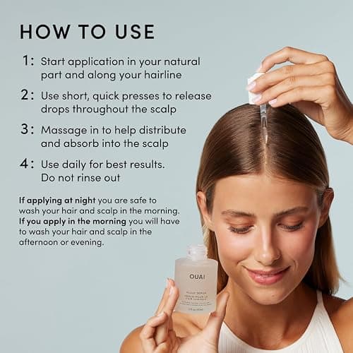 OUAI Scalp Serum - Balancing Hair Serum with Red Clover Extract, Siberian Ginseng and Peptides for Thicker and Fuller-Looking Hair - Paraben, Phthalate and Sulfate Free Scalp Care (2 Fl Oz) thumbnail 4