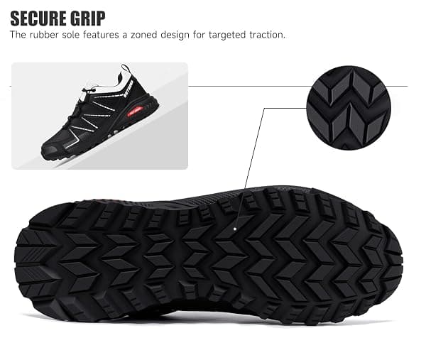 KEFUWU Trail Running Shoes Men Lightweight Non-Slip Walking Hiking Sneakers Men Outdoor Running Shoes thumbnail 4