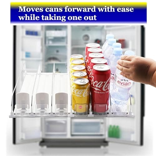 AMLLLC Drink Dispenser for Fridge,Automatic Pusher Glide Soda Can Dispenser for Refrigerator and Adjustable Width - Storage 25 Cans thumbnail 3