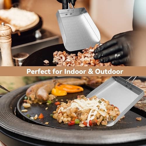 Stanbroil Large Griddle Scoop Spatula Food Mover for Rice, Veggies & More | Stainless Steel, 7" Wide, Moves More Food at Once, Flat Top Grill Tool, Ideal for Stir Fry, Fried Rice & Teppanyaki thumbnail 6