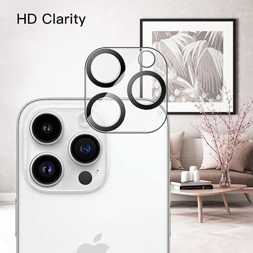 JETech Camera Lens Protector for iPhone 14 Pro 6.1-Inch and iPhone 14 Pro Max 6.7-Inch, 9H Tempered Glass, Anti-Scratch, Case Friendly, Does Not Affect Night Shots, HD Clear, 3-Pack thumbnail 3