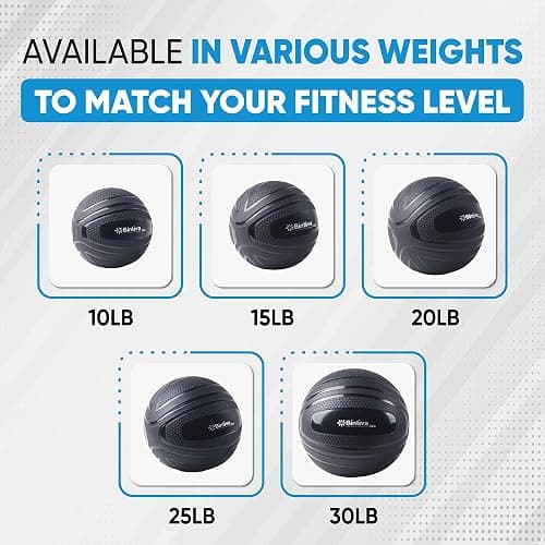 bintiva Non Bounce Slam Ball - Exercise Weighted Deadball for Workout and Fitness Routines - Medicine Dead Weight Ball thumbnail 6