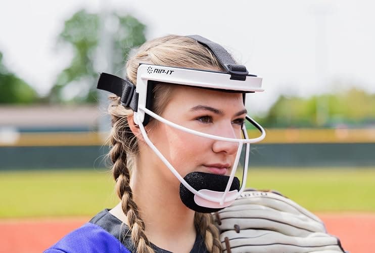 RIP-IT Original Defense Youth Softball Face Mask, Lightweight, Protective Fielder's Softball Face Shield with Ponytail Strap & Soft Foam Padding thumbnail 3