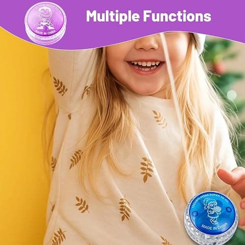 6 Piece Yoyo Set, light Up Yoyo for Beginners,, Magic Yoyos Suitable for Party Favors Birthday Gifts and Outdoor Games thumbnail 7