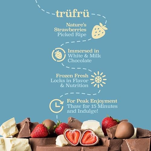 Tru Fru, Frozen Strawberries White And Milk Chocolate, 8 Ounce thumbnail 5