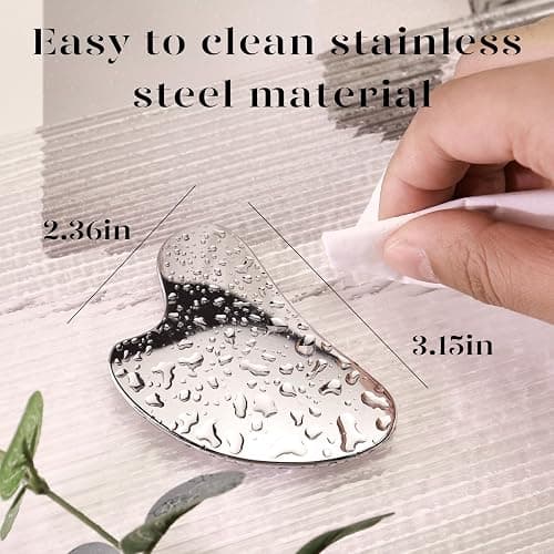 BAIMEI IcyMe Stainless Steel Guasha Tool for Face Sculpting Tool | Relax Muscles & Relieve Tension,Gua Sha with Smooth Cool Texture & Ergonomic Design , Skin Care Gifts for Women thumbnail 5