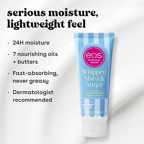 eos Shea Better Travel Size Body Lotion, Whipped Shea & Sugar, Limited Edition Skin Care, 24-Hour Moisture, Body Lotion for Women, travel size toiletries, Vegan, 2.5 fl oz (Pack of 2) thumbnail 5