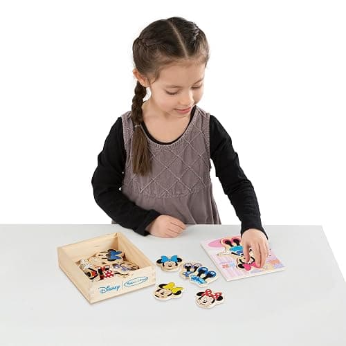 Melissa & Doug Disney Minnie Mouse Dress-Up Puzzle, 18 Pieces Mix and Match Outfits, Sorting & Matching Toy with Storage Case, Educational Puzzle for Toddlers Ages 3+ thumbnail 8