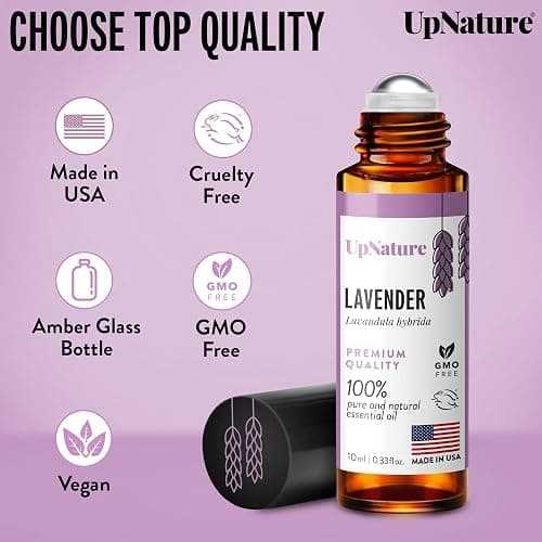 UpNature Lavender Essential Oil Pure Roll On - 100% Natural Lavender Oil for Skin thumbnail 6