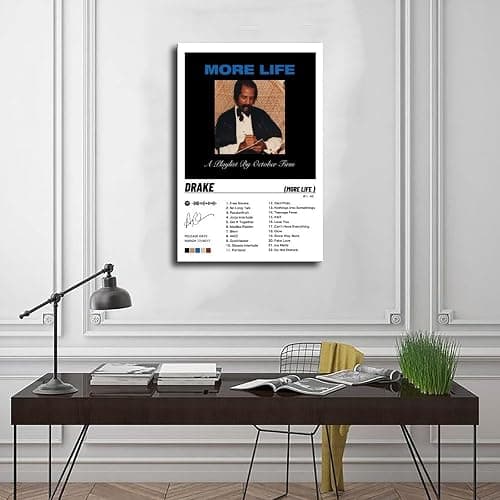 HDZYZZA Drake Poster More Life Album Canvas Poster Bedroom Decor Landscape Office Room Decor Gift Unframe: 12x18inch(30x45cm) thumbnail 3