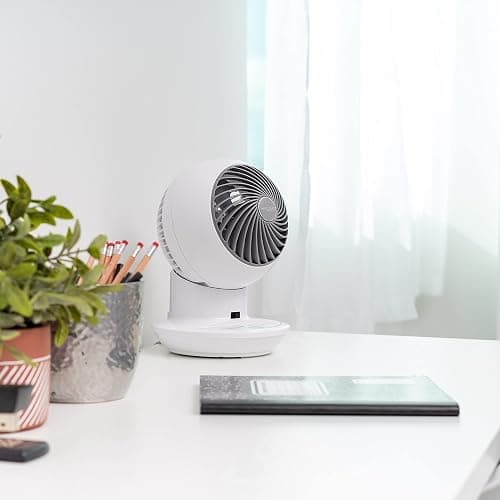 IRIS USA WOOZOO Air Circulator Fan with Remote, Oscillation, 3 Speeds, 52ft Max Air Distance, Adjustable Tilt, Quiet Motor, Small Fan for Bedroom, Office, Dorm, White thumbnail 4