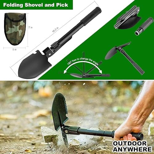 Emergency Survival Kit and First Aid Kit, 142Pcs Professional Survival Gear and Supplies Equipment with Molle Pouch, Gift for Christmas Men Dad Husband Camping Hiking Hunting Outdoor Adventure thumbnail 4