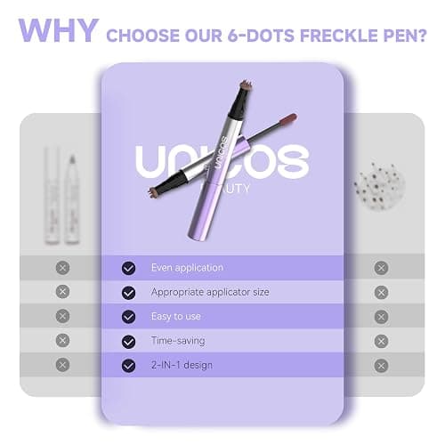 Unicos Freckle Stamp, 2-IN-1 Freckle Pen with Blush, Faux Freckle Stamp, Natural Makeup, 5 Sec Quick-drying, Waterproof, Long-Lasting, Easy to Use, Gifts for Her, Sunkiss thumbnail 5