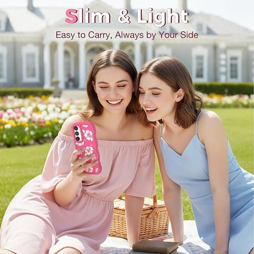 CASBST Compatible with Galaxy A15 5G Phone Case for Women Girls, Curly Wavy Frame with Cute Pattern, Aesthetic Slim Soft Silicone TPU Bumper Shockproof Phone Case for Samsung A15 - Tropical Hibiscus thumbnail 5