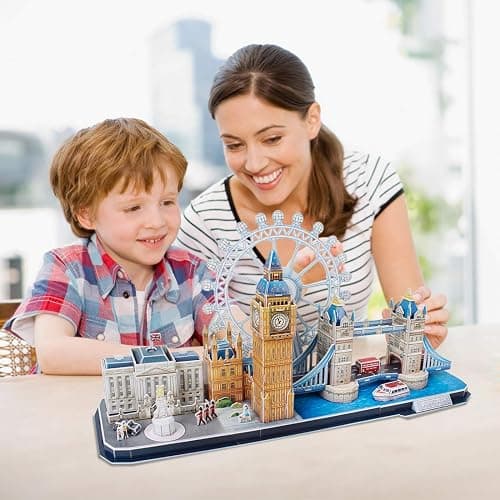 CubicFun 3D Puzzles for Kids Ages 8-10 - London City | STEM Projects Arts Crafts for Girls Ages 8-12 - 3D Puzzle Birthday Gifts for 8 Year Old Girls, Birthday Toys, Valentine Gift thumbnail 2