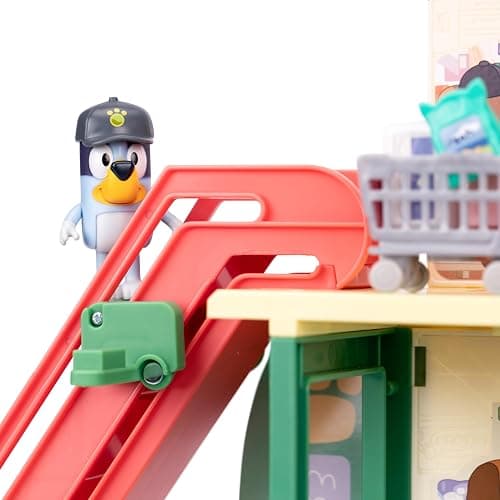 Bluey and Bingo Supermarket Playset with Escalator, Pretend Play Toys for Toddlers, Sounds and 15 Pieces, Grocery Store Playset thumbnail 8