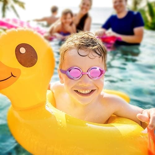 Keary Kids Swim Goggles for Toddler Kids Youth(3-12),Anti-Fog Waterproof Anti-UV Clear Vision Water Pool Goggles thumbnail 5