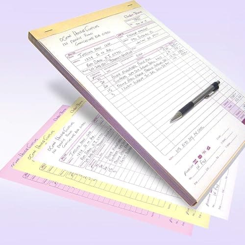 NextDayLabels - Carbonless NCR Order Forms, Bound Wraparound Cover, White/Canary & Pink, 50 Sets per Book. (8-1/2 x 11" - 3 Part) thumbnail 2