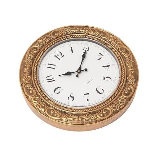 Menterry European Vintage Decorative Wall Clock, 12" Antique Gold Style, Battery Operated Wall Clocks for Kitchen, Bedroom, Farmhouse, Bathroom, Offices thumbnail 4