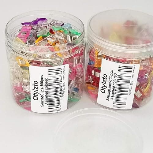 Otylzto Sewing Clips, 100 Pcs with Plastic Box, Premium Quilting Clips for Supplies Crafting Tools, Assorted Colors Plastic Clips for Crafts,Sew Clip,Sew Clips,Sewing Notions thumbnail 3
