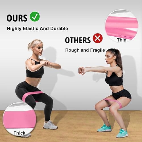Resistance Bands for Working Out, Exercise Bands Resistance Bands Set with 5 Resistance Levels, Multi-Colored Workout Bands for Indoor & Outdoor Fitness, Leg Strength Training, Yoga thumbnail 4