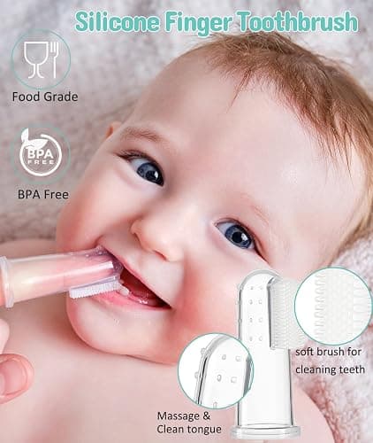 Baby Healthcare and Grooming Kit, Electric Safety Nail Trimmer Baby Nursery Kit, Newborn Care Kits with Hair Brush Comb for Newborn Infant Toddlers Baby Boys Girls Kids, Baby Shower Gifts (White) thumbnail 9