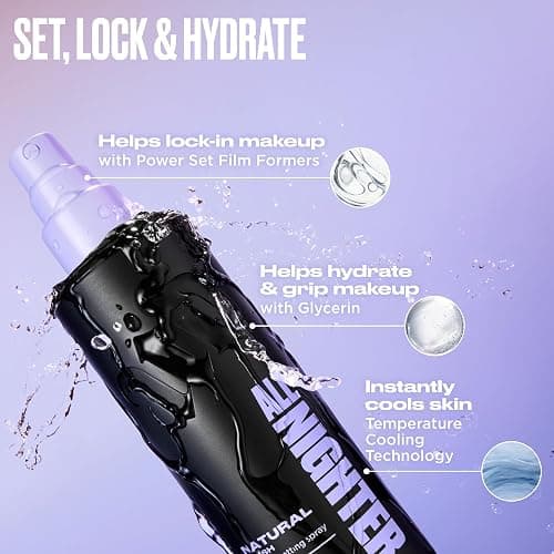Urban Decay All Nighter Waterproof Makeup Setting Spray - Natural Finish, Up to 24HR Wear, Ultra-Fine Facial Mist, Hydrating Foundation Face Primer, Smudge-Proof, Transfer-Resistant, with Glycerin thumbnail 7