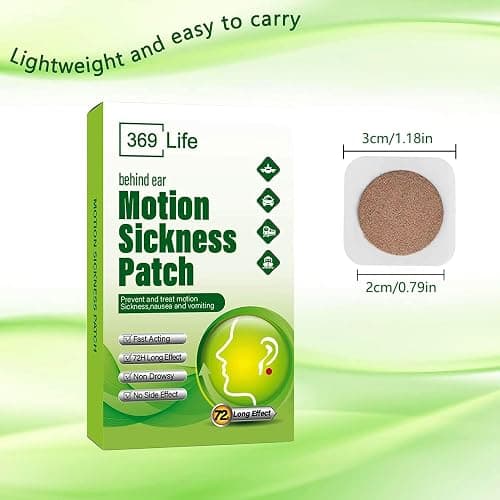 369 Life Motion Sickness Patches for Car and Boat Rides, Ships, Cruise and Airplane & Other Forms of Transport - Travel Essentials, for Adults and Kids (24 Count) thumbnail 5