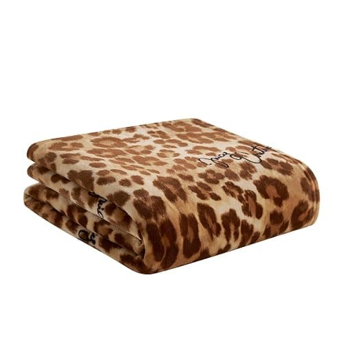 Juicy Couture - Throw Blanket | Regent Leopard | Plush and Cozy | Decorative Blankets for Sofas, Chairs and Beds| Luxurious and Soft | Chic Home Decor | Measures 50" x 70" | Brown thumbnail 6