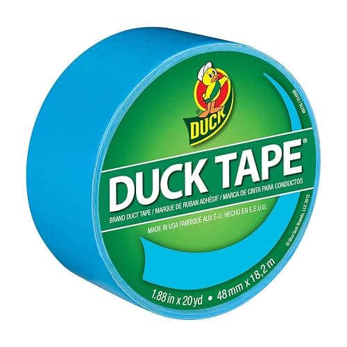 Duck Brand 1311000 Color Duct Tape, Electric Blue, 1.88 Inches x 20 Yards, Single Roll - Electric Blue - Single Roll - Image 1