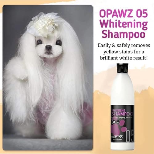 OPAWZ 05 Whitening Purple Shampoo for Dog and Cat, Safely Remove Yellow Stains, with No Bleach, Peroxide and Sulfate, Professional Groomers Recommended Product, 16.9 oz thumbnail 2