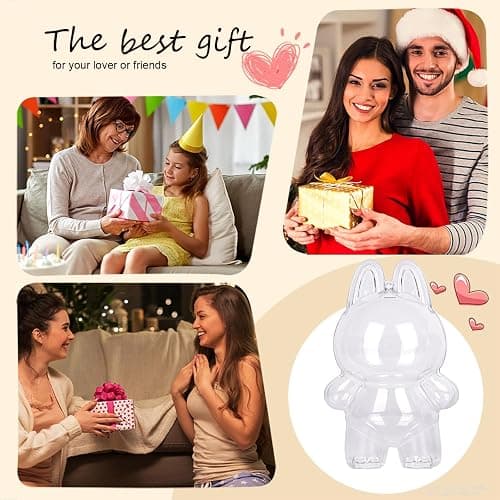 Protective Case Compatible with LABUBU Doll - Crystal-Clear Hard Display Box with Keychain & Dustproof Cover, Secure Backpack Hooks for Shelf/Outdoor Showcase (Doll Not Included)（Standing） thumbnail 7
