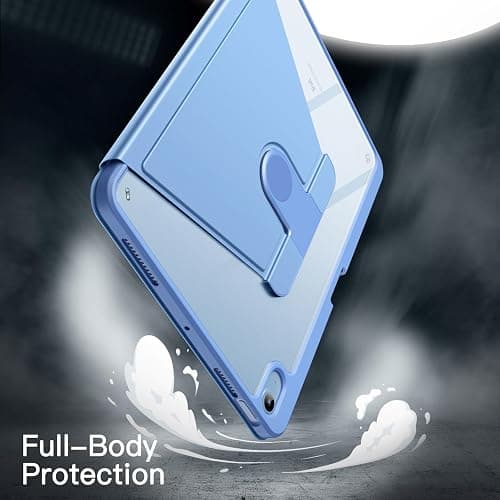 JETech Rotating Case ONLY for iPad Air 11-Inch M4/M3/M2 (2026/2025/2024), iPad Air 5/4 (2022/2020 5th/4th Generation 10.9-Inch), 360 Degree Rotation Protective Stand Cover Clear Back (Sky Blue) thumbnail 4