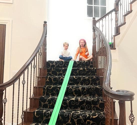Valchemist FlexTrack 5000 Flexible Race Car Track for Kids Toy with Suction Cups Compatible with Hot Wheels and Diecast 1/64th Cars and More 15 Feet Long Rolls Up Portable Racetrack (Electric Green) thumbnail 9