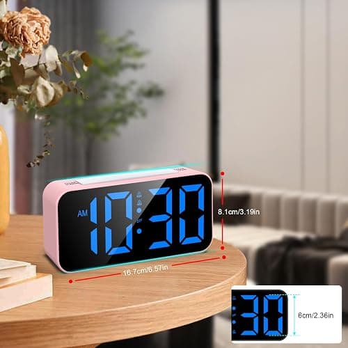 Topski Loud Alarm Clocks for Bedrooms Heavy Sleepers, Digital Clock with Night Light, Large Display, Dual Alarm, Snooze, Dimmable Bedside Alarm Clock for Kids Teens Boys Girls thumbnail 2