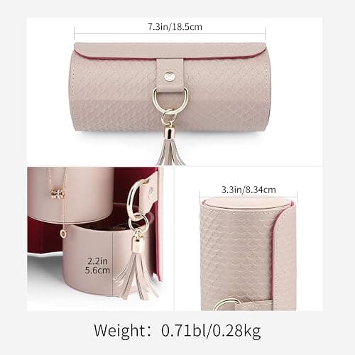 Vlando Viaggio Small Jewelry Case Box, Travel Essential Accessories for Women, Gifts for Travelers Couples Mom Friends, Bridesmaid thumbnail 8