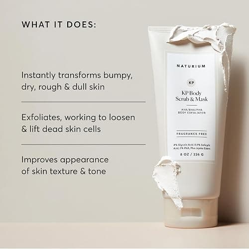 Naturium KP Body Scrub & Mask, AHA, BHA, PHA Exfoliants, 8 fl oz | Dead Skin Removal with Jojoba Esters, Glycolic & Salicylic Acid, for Smooth Texture & Clean Pores, Fragrance Free thumbnail 4