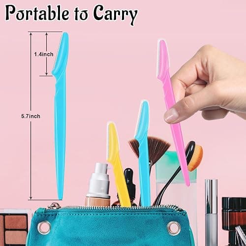 JHZMCRX Eyebrow Razors Bulk Face Razor Multipurpose Facial Razor Dermaplaning Tools for Women Men Eyebrow Trimmers Shaver with Protective Cover Hair Removal Tools Multicolor 30 Pcs thumbnail 6