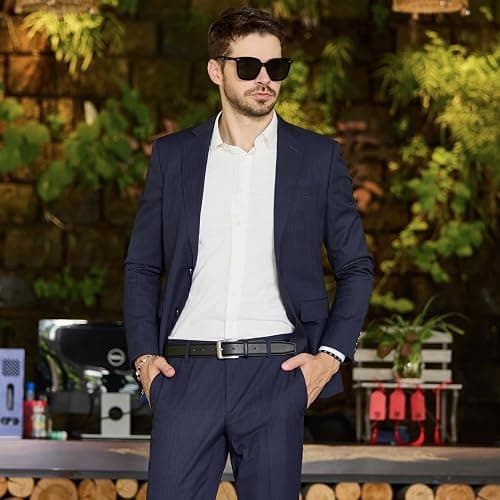 VATAN Men's Genuine Leather Dress Belts, Handmade Classic Every Day Leather Jeans Belt for Men Work Business Casual thumbnail 4