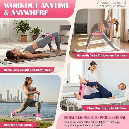 KUTIZE Ankle Resistance Bands with Cuffs & Fabric Resistance Bands Set - Legs & Glutes Workout Equipment for Women & Men, Home Gym Heavy Exercise Bands for Hip, Yoga, Strength Training, Rehab, Pilates thumbnail 7