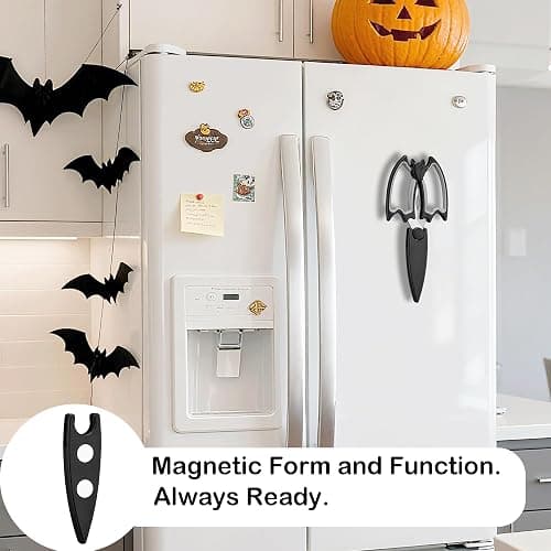 OMDAR Magnetic Kitchen Scissors All Purpose 2 Pack - Halloween Bat Kitchen Shears - Heavy Duty Stainless Steel Cooking Shears for Cutting Meat, Food, Poultry - Featuring a Magnetic Protective Sheath thumbnail 6