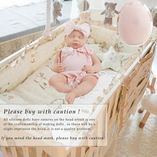 KUICEO Reborn Baby Dolls that Lifelike -18.5 inch Full Body Silicone Sleeping Baby Girl Handmade Face Realistic Body Details for Children Gift thumbnail 8