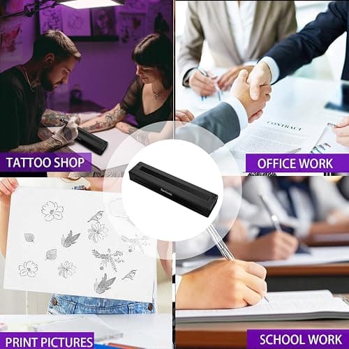 Renicoxio Tattoo Stencil Printer for Tattoo Beginners&Artists, Wireless Thermal Transfer Machine with 10 Thermal Papers, Support Android, iOS, Windows, MacOS, Work with Mobile and PC thumbnail 8