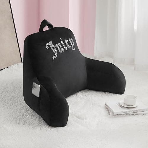 Juicy Couture black velour backrest pillow thumbnail 6